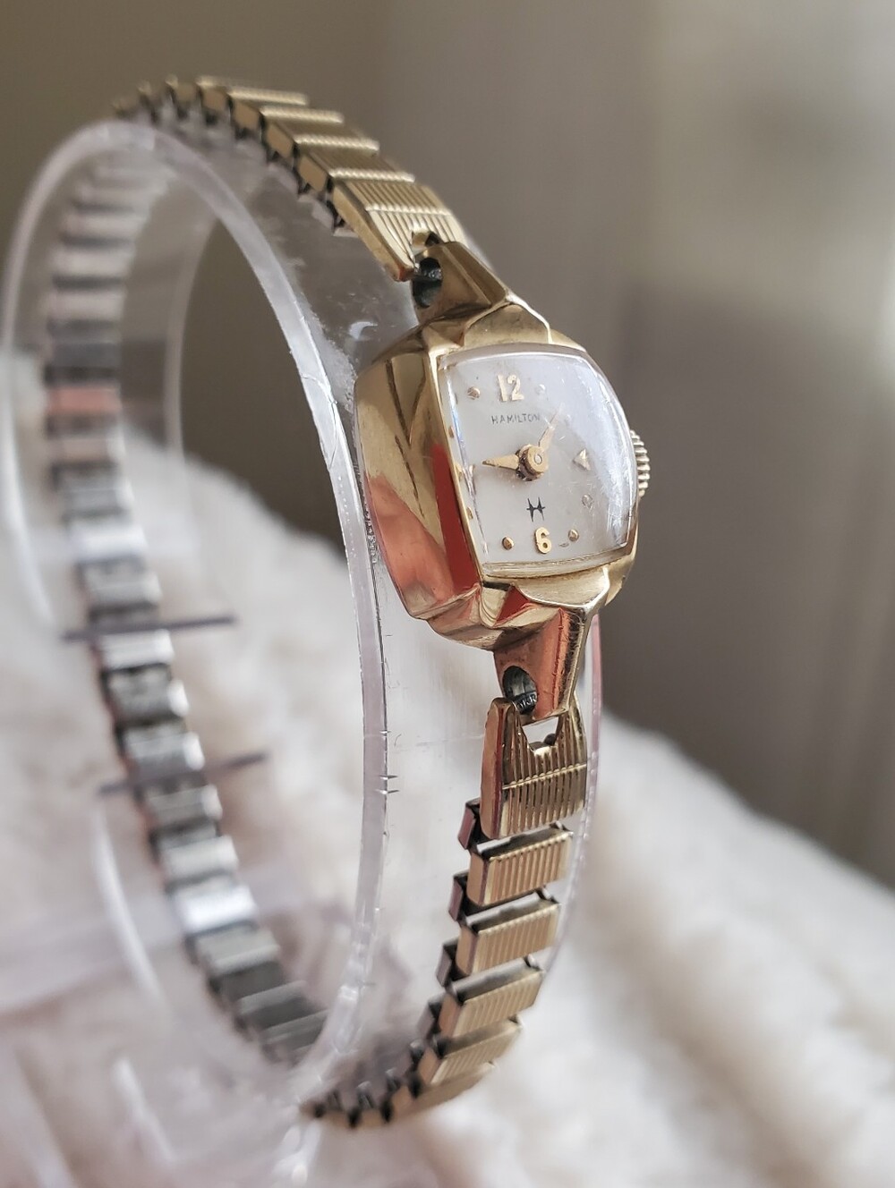 Vintage Hamilton Ladies Mechanical Watch 10K RGP Gold Filled Runs Mid-Century
